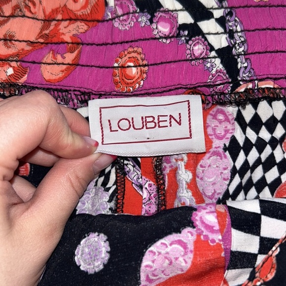 VINTAGE JEWEL CHECKERED GRAPHIC LIGHTWEIGHT UNIQUE MAXI SKIRT - Picture 8 of 9